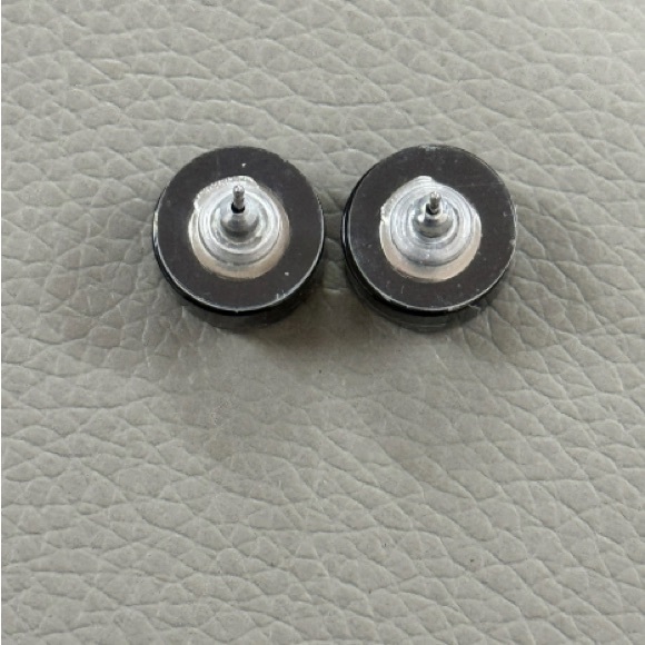Authentic Chanel Black Stud Earrings - Picture 3 of 6
